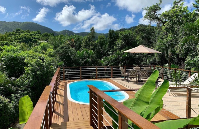 Affordable St John Cottage with a Pool, AC & Amazing Tropical Gardens