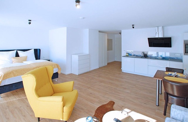Estudio Deluxe para 1-4 personas, balcón con impresionantes vistas a la montaña