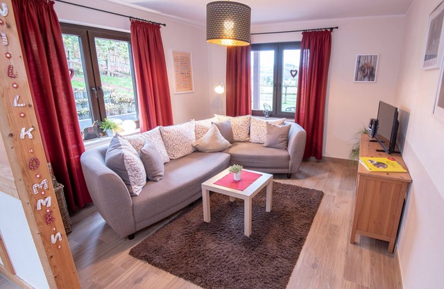 Apartamento 'Ferienwohnung Haferkiste' con vistas a la montaña, terraza compartida y Wi-Fi