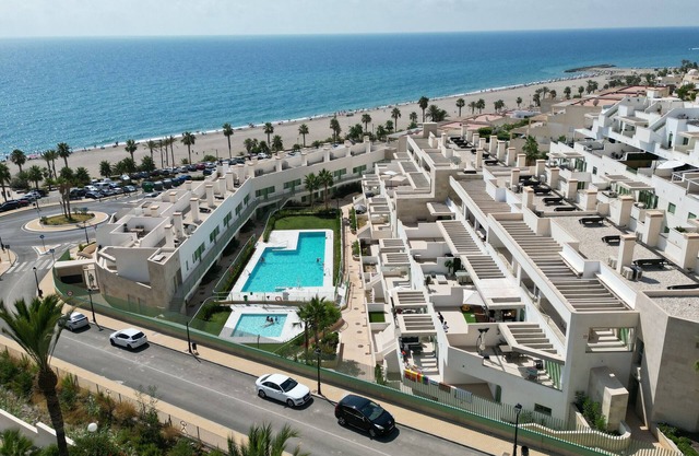 Apartamento La Invencible Mojacar cerca de la playa con vistas al mar, piscina y Wi-Fi