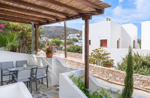 Apartamento 'Stella's Studio' con terraza compartida, Wi-Fi y aire acondicionado