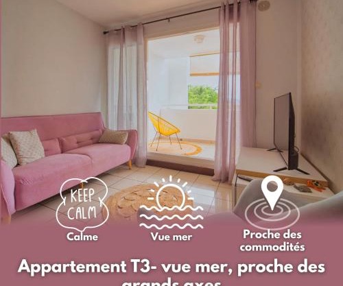 Bas de Ste marie, T3 rénové, tout confort, vue mer