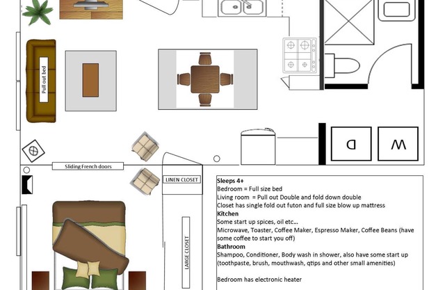 Hermoso apartamento de 1 dormitorio a minutos de la OFS en la casa victoriana (puede dormir 4)