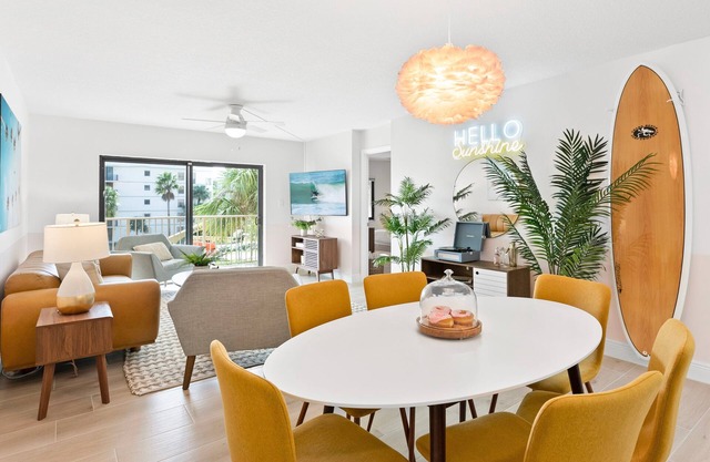 Bright & Trendy Condo w/Beachfront Pool & Retro Vibes