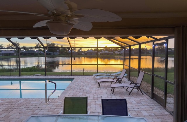 New Listing! Gorgeous lake view with private heated pool! 5 mi to Beach!