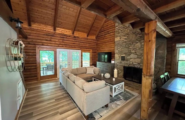 Beautiful log cabin with awesome game room