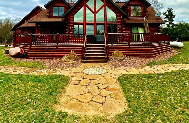 Hermosa casa de lago cabaña