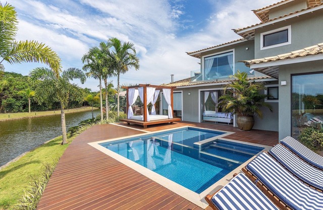 Bz58 Hermosa casa con piscina privada y vista al lago