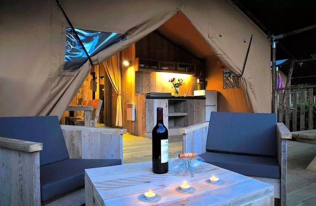 CAMPING THE FORET *** - Woody Lodge with bathroom 4 people
