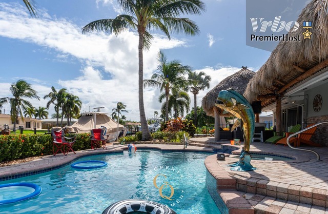 Canal Oasis W/ Private Dock & Poolside Paradise!