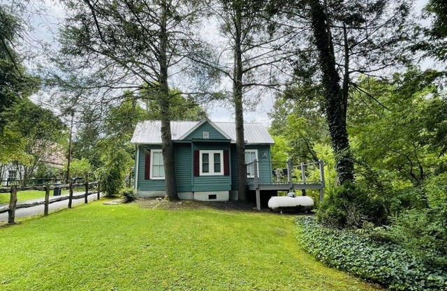 Classic Romantic Creek View D/T Cottage! Walk to town & AT! Indoor Firelogs!
