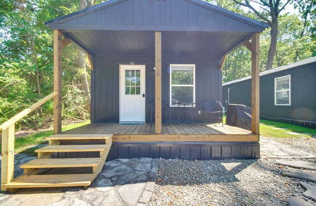 Close to Lake: Grove Cabin w/ Shared Fire Pit!