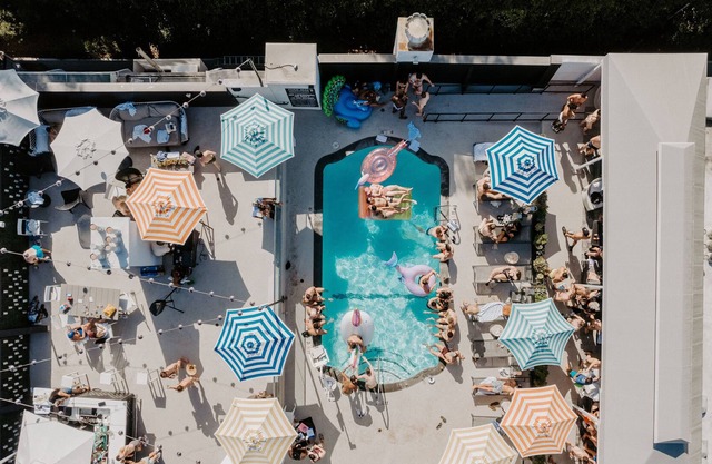 Colorful One Bedroom Suite | Pool + Cabana | Bikes
