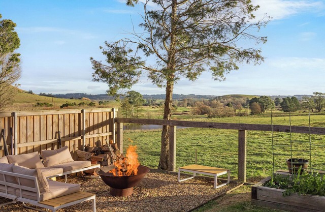 Country Charming. Enjoy your morning coffee with our cow neighbours!