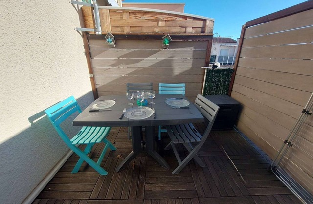 Apartamento con Climatización y Terraza para 4 Personas, Marseillan