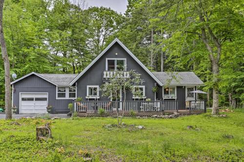 Deck and Pool Access Welcoming Poconos Retreat