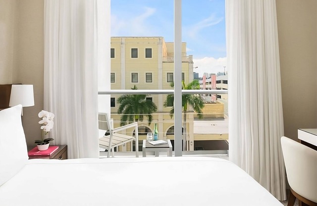 Deluxe King Room with Balcony Water View at The Altair Hotel Bay Harbor Miami