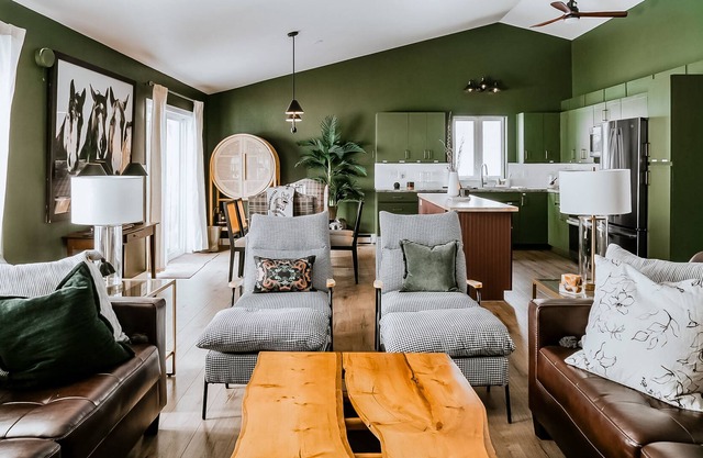 Dog-friendly home with a game room, washer/dryer, grill, and full kitchen
