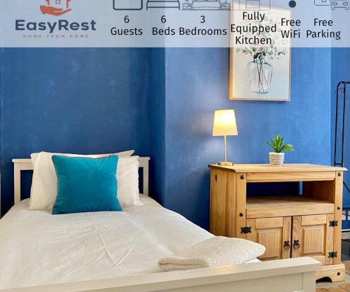 EasyRest House 1 Grantham - 6 Beds & Free Parking - Spacious & Comfy - Access to A1, Town Centre & Shops
