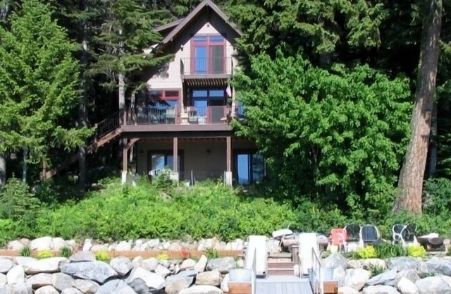 Elegante cabaña frente al lago, muelle privado, Bocce Ct, WiFi