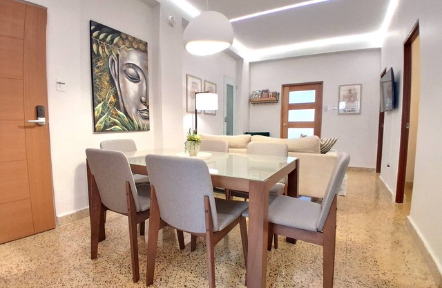 Enjoy peace of mind in this beautiful 3-bedroom, 1-bath apt in the heart of San Juan. Casa Veda is equipped with a powerful generator and water cistern, guaranteeing you’ll never experience a blackout or be without water during your stay. Sleeps 6.