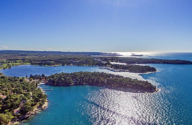 Disfrute de las vistas al mar desde la piscina en Istria con anfitriones familiares