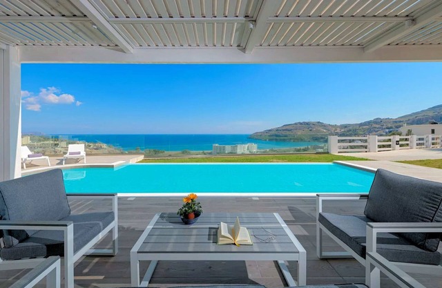 Villa Ejecutiva Rodas | Villa Gaia | Impresionantes vistas al mar | 3 Dormitorios | Lindos