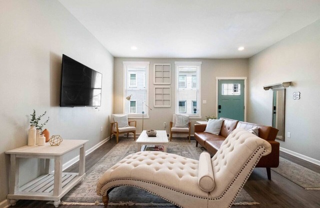 Farmhouse Design + Fire Pit in Heart of Pittsburgh