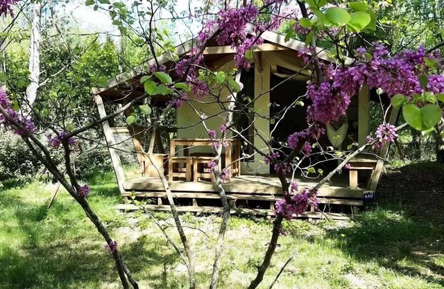 Flower Camping les Gorges de l'Aveyron **** - Freeflower Premium 38m² (2 bedrooms) with bathroom for 5 people