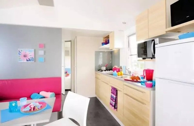 Flower Camping Le Conleau **** - Mobil-home Bois COMFORT 29m2 (2 bedrooms) + Terrace + TV + Pedestrian area + Nespresso 6 people