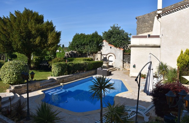 Le Gîte Romain 25m²: piscina y jardín - Sommières