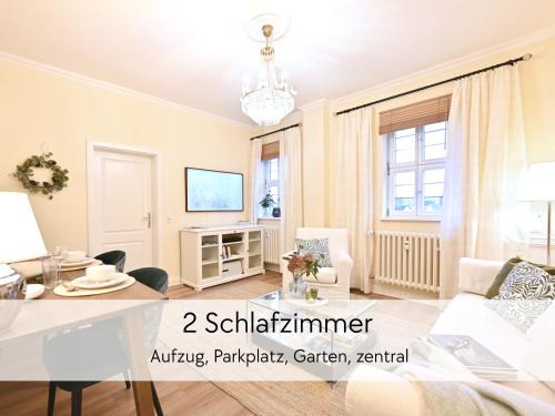 GRÄFIN AMALIA - Apartment in der historischen Hinterburg Schlitz - 2 Schlafzimmer - mit Aufzug, Parkplatz, E-Ladestation & Garten - nahe Fulda und Bad Hersfeld