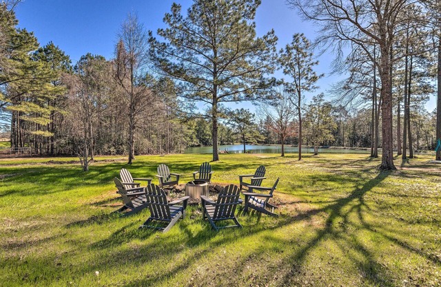 'Green Acres' Home w/ Fire Pit + Fishing Pond