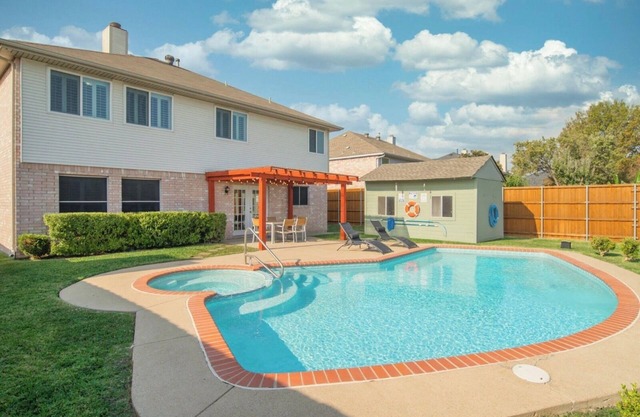 Heated Pool and Hot tub in Rowlett Game Room Near Lakes