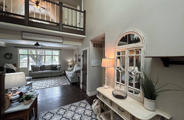 heated pool, Hot Tub & deck, large media & game room, lots of room indoor & out