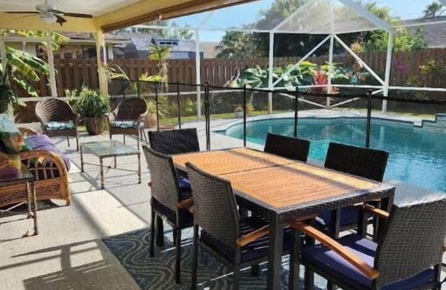 Heated pool. Private back yard.