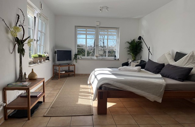 Apartamento vacacional 'SCHEPPEs AUSZEIT', con terraza privada, vistas al jardín y Wi-Fi