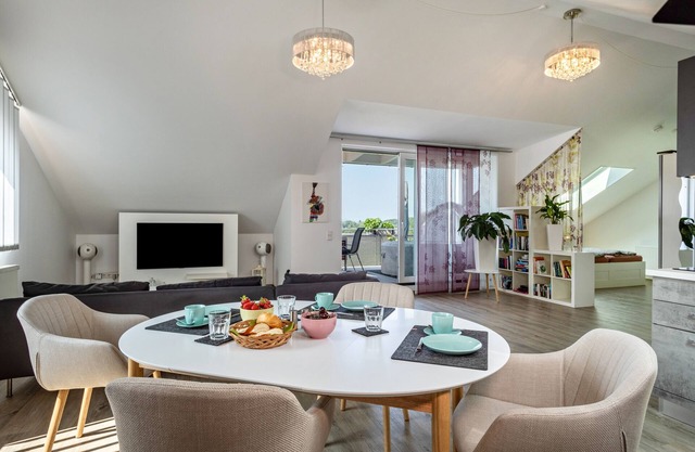 Apartamento vacacional "Loft Schwenck" con vistas al lago, terraza compartida y Wi-Fi