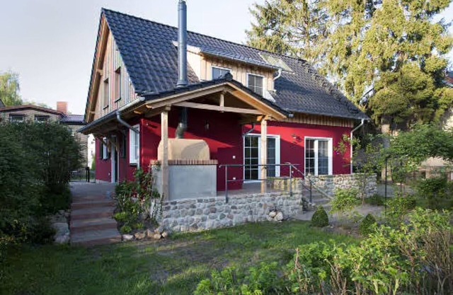 Casa de vacaciones 'Ferienhaus Haussee' con vistas al lago, terraza privada y Wi-Fi
