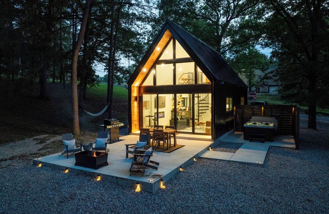 Lux A-Frame w/ Hot Tub, Fire Pit, Kayaks & Views