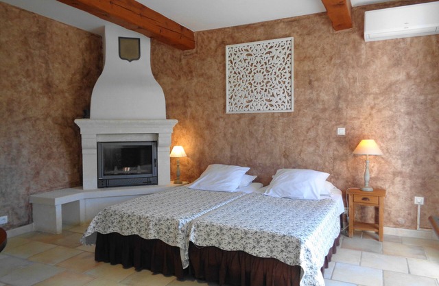 Habitación de lujo con 1 cama doble o 2 individuales Glycine-terrace-Le clos des lavandes