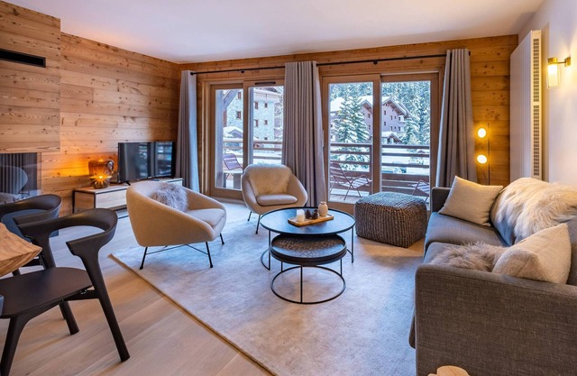 Apartamento de lujo en Méribel-Mottaret: Balcón, jardín, 2 hab. + cabina, cerca de pistas