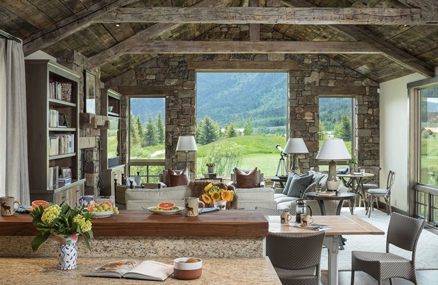 Cabaña de lujo en Teton Village, amplias vistas de pistas de esquí