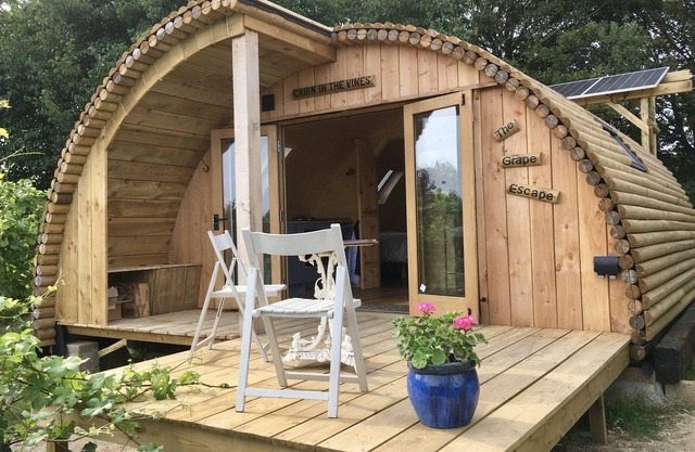 Cabaña ecológica de lujo acogedora para viñedos: 'The Grape Escape' cerca de Halesworth y Southwold