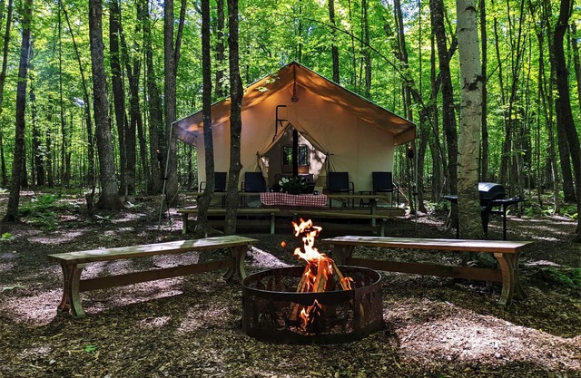 POV Resort Campgrounds - Tienda de lujo # 10 (Yurta con electricidad, actualizaciones de calor opcionales)
