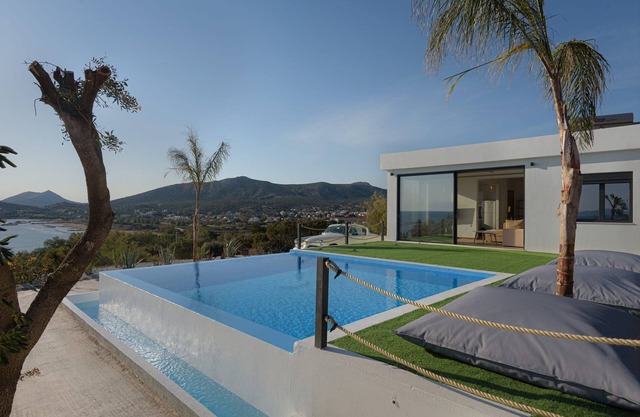 Luxury Legrena Villa | Villa White | 3 Bedrooms | Private Pool with Breathtaking Sea Views | BBQ Facilities | Close to Beach | Sounio