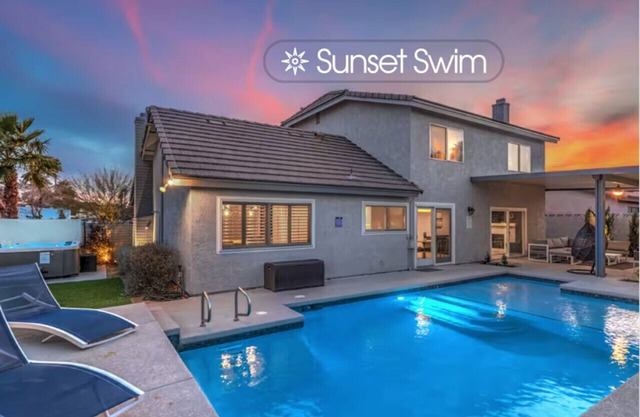 Modern Luxury Vegas Pool Retreat w Hot Tub, BBQ