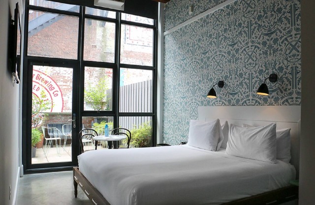 Manhattan Skyline | Wythe Hotel | King Room Terrace Unit