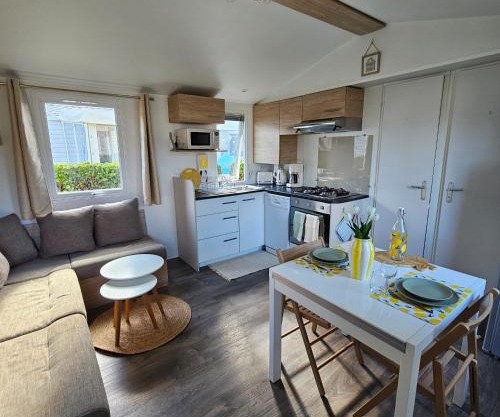 Mobil-home 4-6 pers - Terrasse & Linge - Domaine de Kerlann