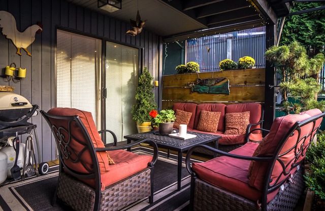 Suite moderna de 3 dormitorios con patio con barbacoa.